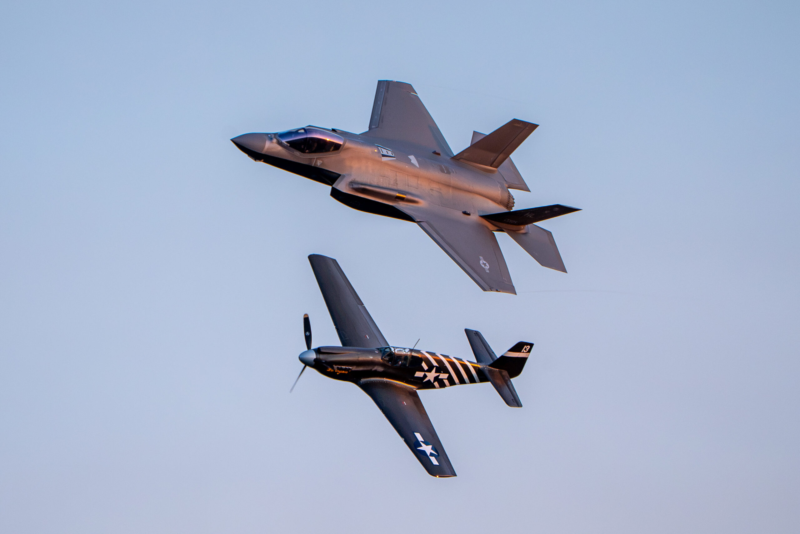 U.S. Navy Legacy Flight (F-35C Lightning II + Grumman F6F Hellcat)